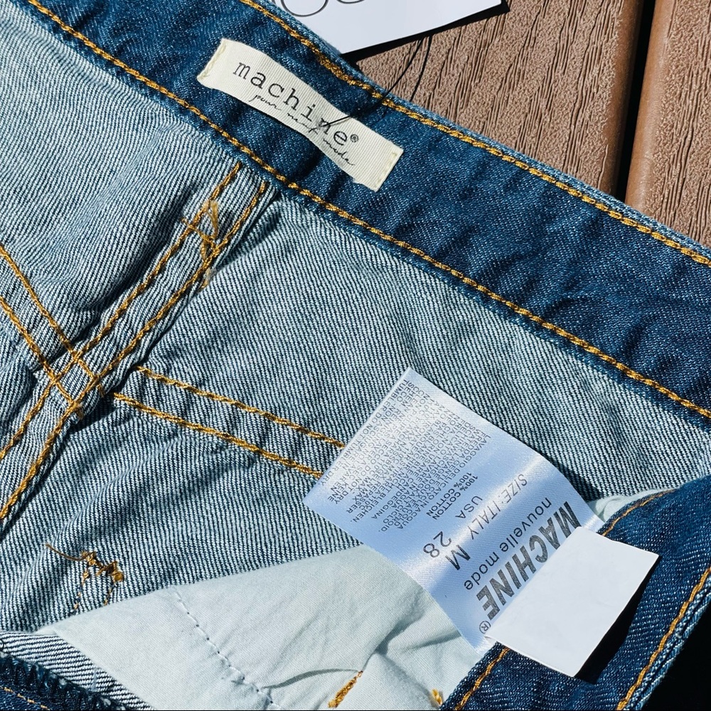 NWT! Machine Distressed High Waisted Shorts - Picture 4 of 5